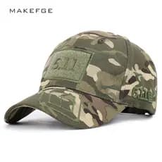 Boné de beisebol verde ao ar livre masculino boné de Velcro boné plano camuflado boné de casal