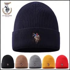 P POLO Paul chapéu de lã masculino chapéu de malha feminino outono inverno Casual à prova de vento quente na moda Baotou