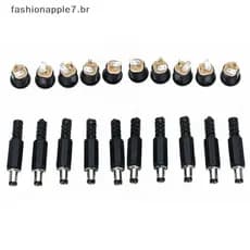 FASHI 1 Conjunto De 10 Pares 12V 3A Plugue Macho + Soquete Fêmea Kit De Conector DC Para Montagem Em Painel