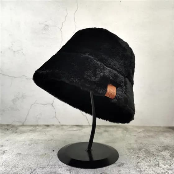 Estilo japonês chapéu de balde de pelúcia versão coreana inverno All-Match chapéu quente bonito moda bacia chapéu femini