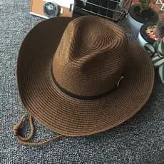Chapéu de Cowboy masculino chapéu de palha espanhol feminino verão viagem protetor solar aba grande chapéu de sol dobráv