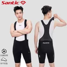 Santic Santic Santic Santic Santic Macacão Calças de Ciclismo Shorts de Ciclismo Masculino Primavera Verão Respirável de