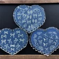 [gla] 1 Peça Molde De Silicone Para Unhas Em Forma De Coração Borboleta Arco Flor 3D Modelo De Unha Decorações De Arte F