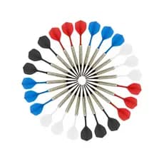Agulha de dardo macio com cauda de uma peça, conjunto de valor de 16g, 24 peças, vermelho, azul, grau de competição, dar