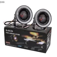 [glb] 1 * 3.5 " Angel Eyes LED Farol De Neblina Para Carro SUV Universal Branco Lâmpada De Cabeça Dirigir 12V BR