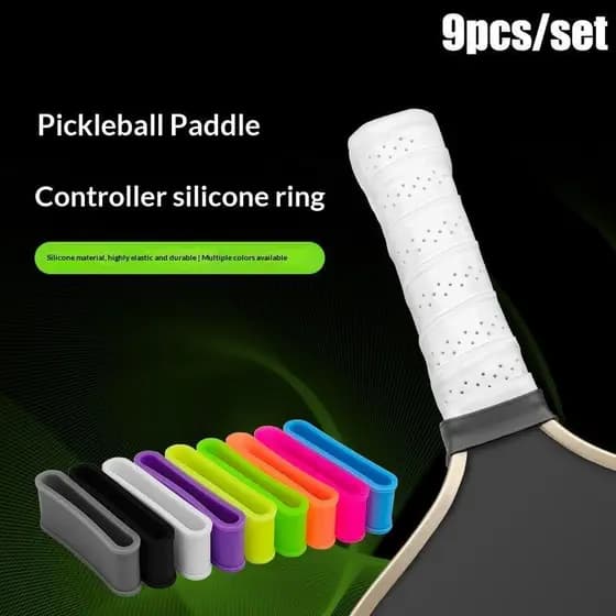[glb] 9 Pçs/Set Pilhabol Paddle Raet Grip Bands Raquete De Tênis Protege Anti-Derrapante Silicone Overgrip Anel Alça Fec