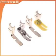 Conjunto De Calcadores Com Zíper Para Máquina De Costura PROTE 4 Unidades (Ferro , Plástico , Furo Esquerdo Direito) BR