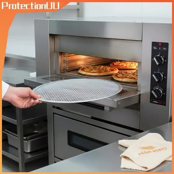PROTE Não Sti Malha Pizza Pan Tela De Liga De Alumínio 12 Polegada Bandeja De Cozimento Leve Mesmo Distribuição De Calor