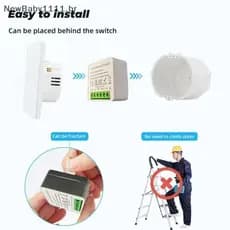 NEWBA Interruptor Inteligente Mini DIY 433MHz RF Controle Remoto 16A Módulo De Relé Para Automação De Lâmpada