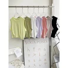 Verão sem mangas blusa de Fitness solta curto blusa esportiva cor sólida exterior Yoga camiseta fina correndo colete