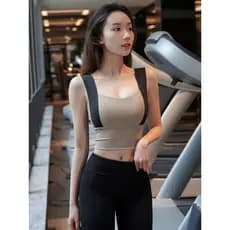 Lan padrão à prova de choque esportes colete exterior wear feminino reunião treinamento moldar roupa interior de Fitness