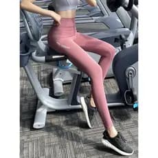 Lan padrão moldar calças de Yoga feminino desgaste exterior correndo cintura alta sem costura calças de Fitness abdômen