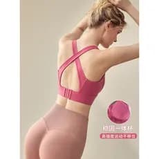 Lan padrão verão esportes roupa interior feminina à prova de choque bela volta pular corda sutiã de Fitness treinamento