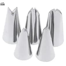 Conjunto Divertido De 5 Peças De Bicos De Folhas , Pontas De Pastelaria De Confeiteiro Inoxidável Para Decoração De Bolo