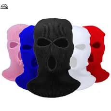 FUN Nova Moda Máscara De Esqui Com Cobertura Facial Completa De Malha 3 Buracos , Quente De Inverno Para Esportes Ao Ar
