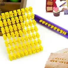 Diversão Carta E Número Molde De Biscoito Inglês Selo Alfanumérico Biscoitos Nome Impressão Selos Símbolo Reutilizável F