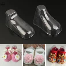 FUN 10 Pçs Claro PVC Criança Botas Vitrine Suporte Quadro Pés Molde De Sapato De Plástico Maca Bebê Sos Expositor Quente
