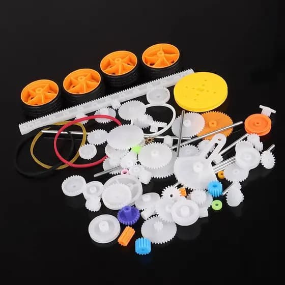 [Yaoa] 78pcs Caixa De Engrenagens Brinquedo Robô motor Engrenagem De Plástico Acessórios Modelo DIY COD