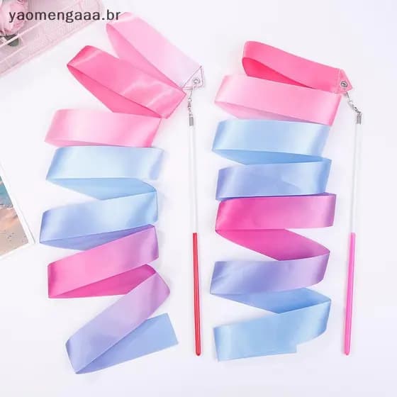[yaoaa] Fitas De Dança 2M Arte Rítmica Para Meninas Ginástica Ballet Streamer Haste Giratória Rainbow Sti Fita De Treina
