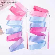 [yaoaa] Fitas De Dança 2M Arte Rítmica Para Meninas Ginástica Ballet Streamer Haste Giratória Rainbow Sti Fita De Treina