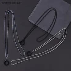 [yaoaa] Cordão Para Caneta Anti-Perda Queda Corrente De Metal Portátil Nelace Sling Osso De Cobra Com Anel De Escombros