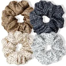 Elásticos de Cabelo de Cetim para Mulheres, 4 Peças de Elásticos de Cabelo, Laços de Cabelo, Acessórios de Cabelo para M