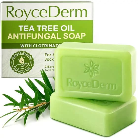 Sabonete em Barra Antifúngico Roycederm - Sabonete com Óleo de Melaleuca - Tratamento para Pé de Atleta e Tinha - Sabone