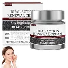 Creme Renovador de Dupla Ação TLOPA KeraErase, Creme Reparador Calmante Profissional de Arroz Preto e Branco, Hidratante