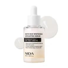 Sérum Esfoliante para Cravos Brancos NIDA White Rice |   1,69 fl.oz., 50ml |   Esfoliante Facial Suave Diário para Remoç