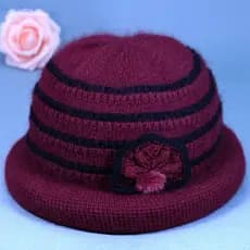 Chapéu para idosos feminino avó inverno quente chapéu de lã meia-idade idosos mãe pote chapéu idosos chapéu de inverno v