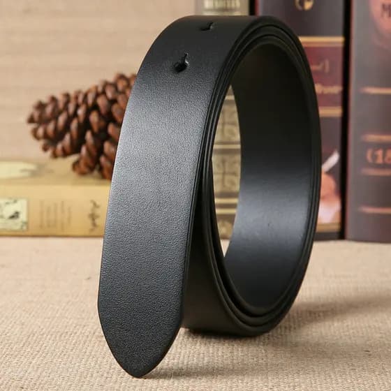 cinto masculino couro legítimo cinto masculino grife ☁Cinto de couro masculino sem cabeça fivela de pino cinto sem cabeç