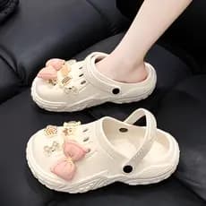 | slippers | ✤Crianças buraco sapatos meninas exterior usar chinelos verão 2025 novo estilo médio grande crianças sapato