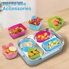 NWBR 8 Pçs Divisores De Lancheira De Silicone Para Crianças Escola Comida Bento Caixa Cupcake Forros Molde Ferramentas D