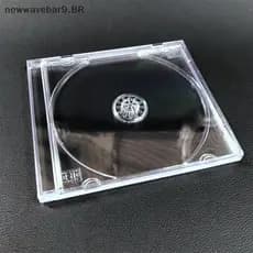 NWBR Plástico Transparente Única Peça Disco Caso CD Thiened DVD Caixa De Armazenamento Organizador Álbum Casos Geléia