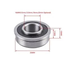 NWBR F6202-2RS Flange ABEC-1 Deep Groove Garden Trolley Ball Seal Wheelb Rolamento Geléia