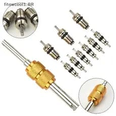 FCBR 9 Peças R134a Núcleo De Válvula De Ar Condicionado Automotivo + 1 Peça Ferramenta Removedora Para Sistema A/C Shopp