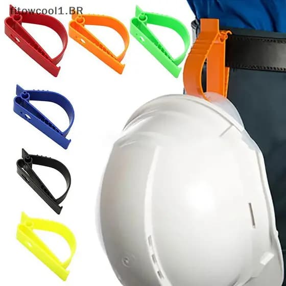 FCBR 1Pc Braçadeira Multifuncional Capacete De Segurança Earmuffs Chaveiros Clipes Proteção Do Trabalho De Geléia