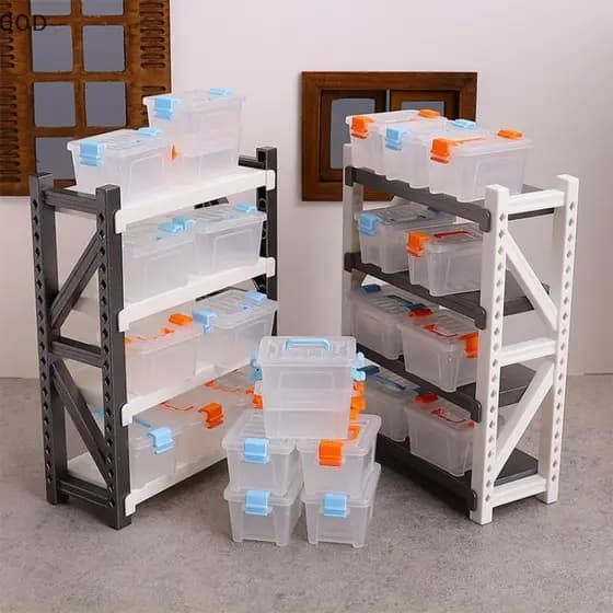 [QYA] Mini Caixa De Armazenamento Para Casa De Bonecas , 5 Peças , Ferramentas Transparente , Modelo De Decoração De Mic