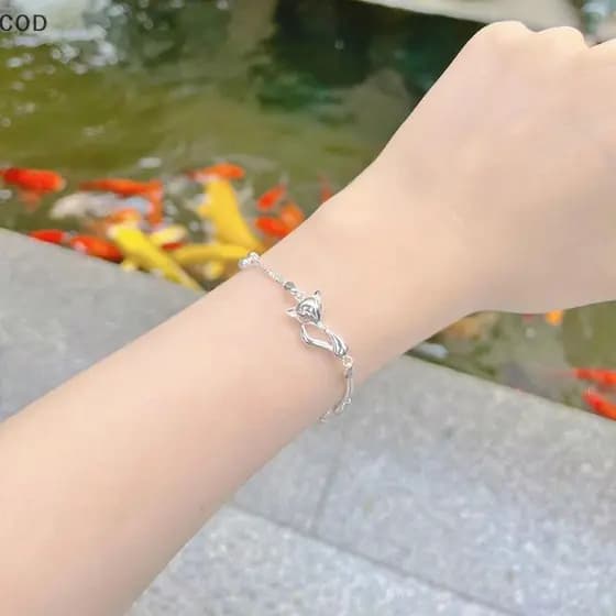 [QYA] Pulseira De Raposa Fofa E Elegante Cor Prata Para Meninas Mulheres Acessórios De Moda Joias Presente BR