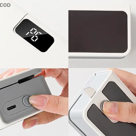 [QYA] Mini Selador De Sacos Plásticos 2 Em 1 , Máquina Seladora De Calor Portátil , Paage , Tela De Seis Energias BR