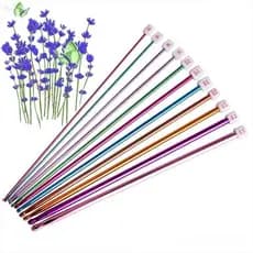 11 Pçs/Set Agulhas De Crochê Com Ganchos Cores Sortidas/Afghan Tunisiano Kit De Agulha De Tricô De Alumínio NMZV