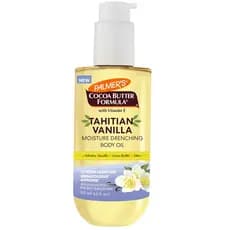 Óleo Corporal Palmer's Cocoa Butter Formula, Baunilha Tahitiana Hidratante, 6,5 Oz, Hidratação por 72 Horas com Manteiga