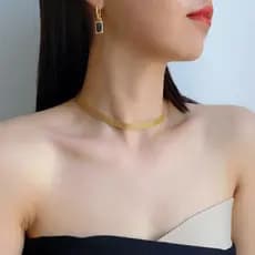 | colar prata | 【bijuterias femininas】 ✩Europeu americano simples oco largo Metal colar feminino gargantilha colar claví