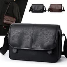 2026 novo estilo bolsa mensageiro de couro masculina Commuter multifuncional bolsa mensageiro de um ombro Casual portáti