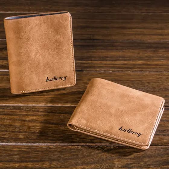 Carteira dupla fosca retrô masculina moda jovem