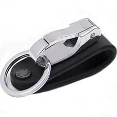 Frete grátis genuíno Boyou couro genuíno chaveiro masculino cintura pendurado chave do carro durável corrente pendurado