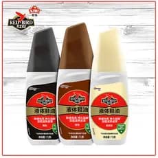 Polonês de sapato de couro pássaro vermelho 75g líquido preto marrom incolor branco manutenção limpeza descontaminação a