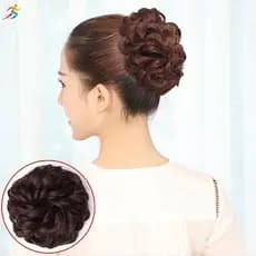 AOR Peruca De Coque De Cabelo Sintético Senhoras Rabo De Cavalo Extensão Do Scrunchie Onda Elástica Encaracolado Hairpie