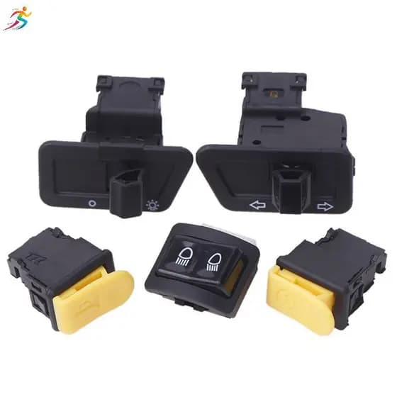 AOR 5 Pçs/Set Interruptor De Botão Da Motocicleta Cabeça Luz Chifre Dimmer Virar Único Starter Feixe Alto Baixo Partida