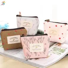 AOR Feminino Pequeno Mini Carteira Bolsa Moeda Titular Do Cartão Chave Zíper Mão Saco De Lona Quente